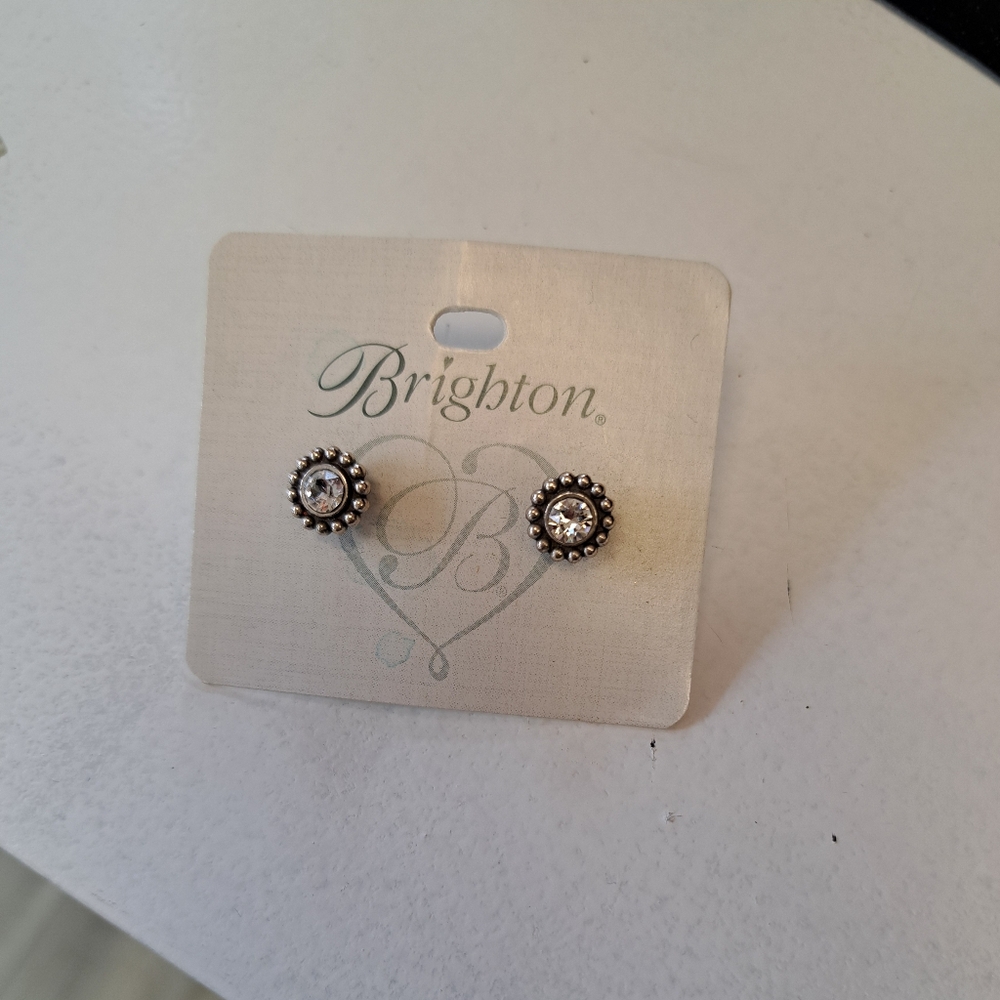 Brighton Silver Sunburst Earrings